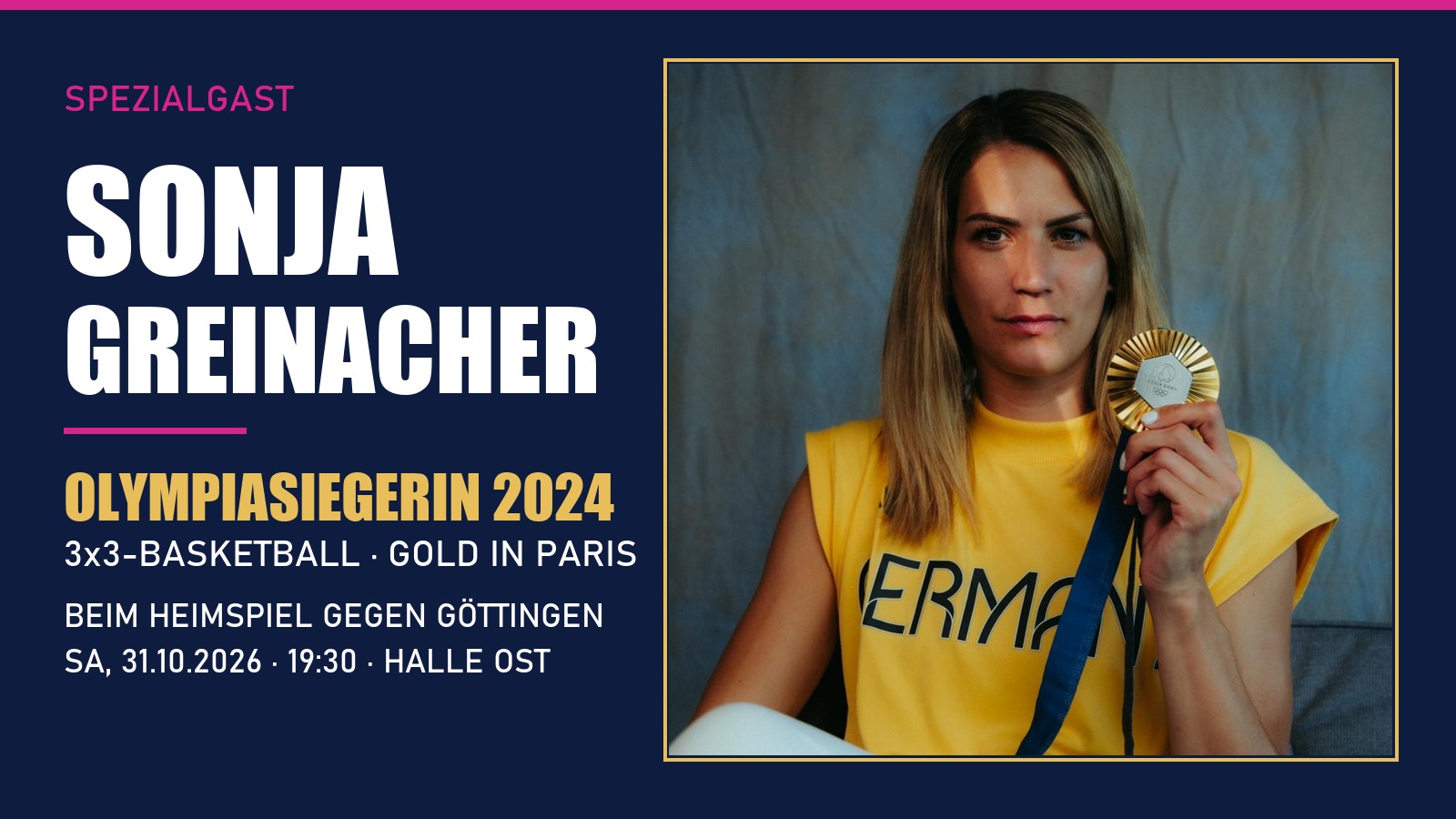 Spezialgast Sonja Greinacher, Olympiasiegerin 2024 im 3x3-Basketball